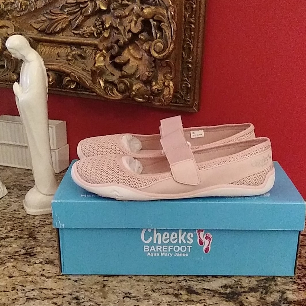 0326 Cheeks Aqua Barefoot Mary Jane's
